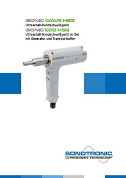 iSONIC WAVE HSG Ultraschall-Handschweißgerät