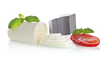 Mozzarella und Käse schneiden mit Ultraschall