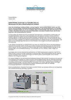 Pressemitteilung-SONOTRONIC-GmbH-FAKUMA-2024