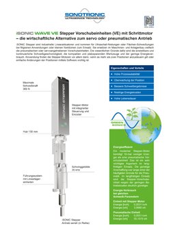 iSONIC Stepper Vorschubeinheiten