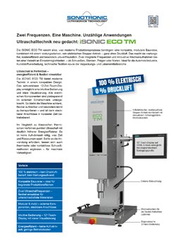 Standardmaschine iSONIC ECO TM Ultraschall Schweißen